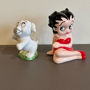 Betty Boop and Dog Salt and Pepper shakers